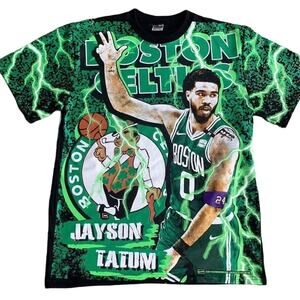 NWT ALL OVER PRINT JAYSON TATUM AOP MENS SIZE XXL HEAVY SOFT CUT & SEW RARE